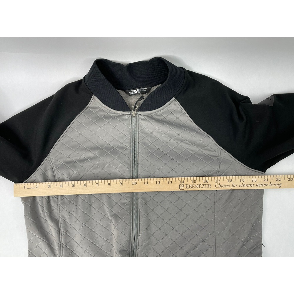 Vintage The North Face Jacket Womens Large Gray‎ Black Full Zip Pockets Quilted - Picture 8 of 11